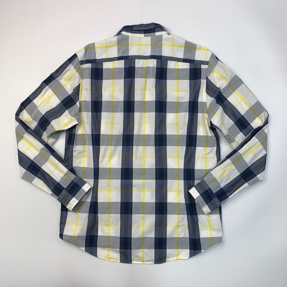 Ted Baker Shirt Mens 5 Plaid Button Up Long Sleeve Cotton Pockets Flip Cuff - Picture 9 of 12